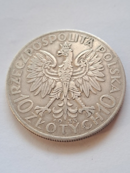 10 zł Głowa Kobiety 1933 r