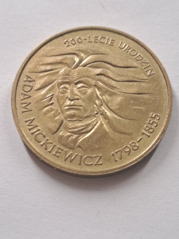 2 zł Adam Mickiewicz 1998 r