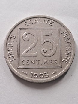 Francja 25 Centimes 1903 r