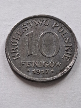 Królestwo Polskie 10 Fenigów 1917 r