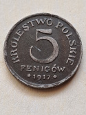 Królestwo Polskie 5 Fenigów 1917 r