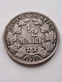 Niemcy 1/2 Marki 1917 r A