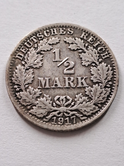 Niemcy 1/2 Marki 1917 r A