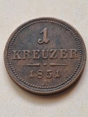 Austria 1 Krajcar Franciszek Józef I 1851 r A