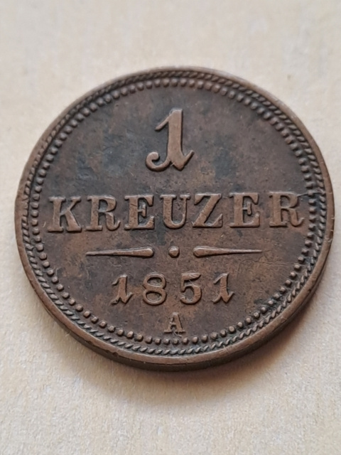 Austria 1 Krajcar Franciszek Józef I 1851 r A