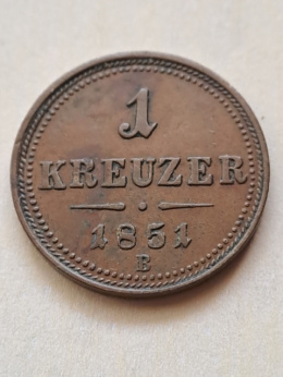 Austria 1 Krajcar Franciszek Józef I 1851 r B