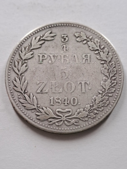 3/4 Rubla 5 złoty Mikołaj I 1840 r