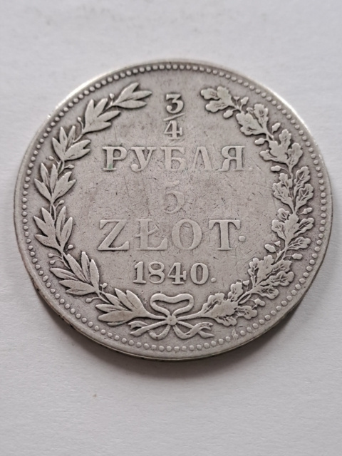 3/4 Rubla 5 złoty Mikołaj I 1840 r