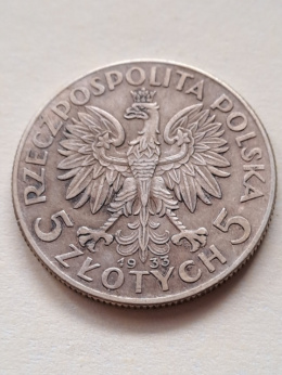 5 zł Głowa Kobiety 1933 r