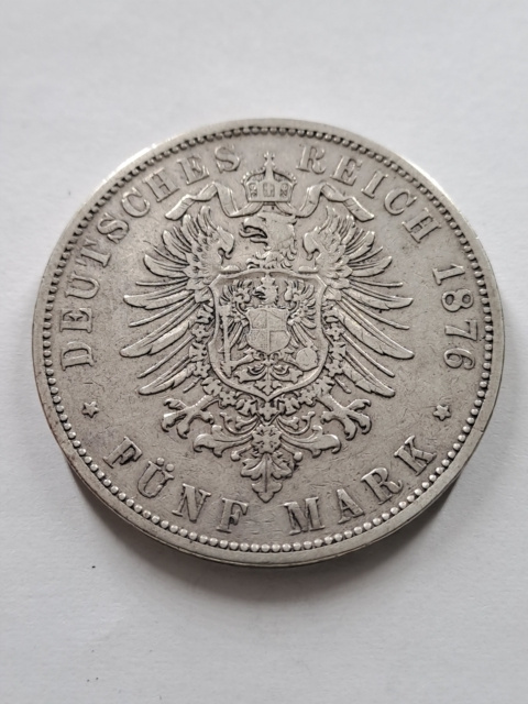 Niemcy 5 Marek Wirtembergia 1876 r