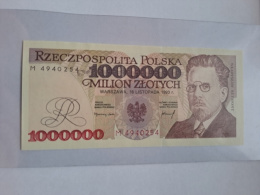 Banknot 1000000 zł W. Reymont 1991 r