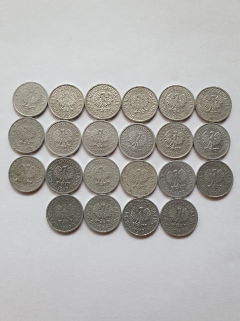 10 gr Lot 22 szt różne Lata