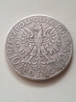 10 zł Głowa Kobiety 1933 r