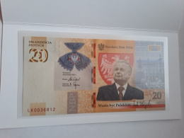 Banknot 20 zł Lech Kaczyński 2021 r nr 0036812 stan UNC