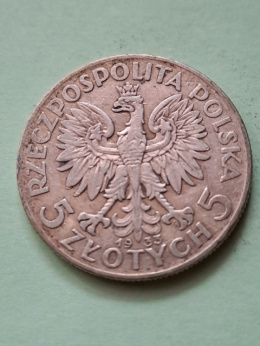 5 zł Głowa Kobiety 1933 r