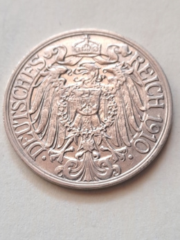 Niemcy 25 Pfenning Wilhelm II 1910 r A