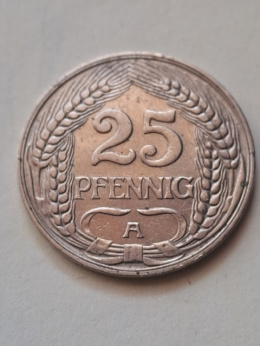 Niemcy 25 Pfenning Wilhelm II 1911 r A