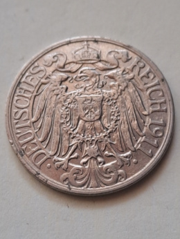 Niemcy 25 Pfenning Wilhelm II 1911 r A