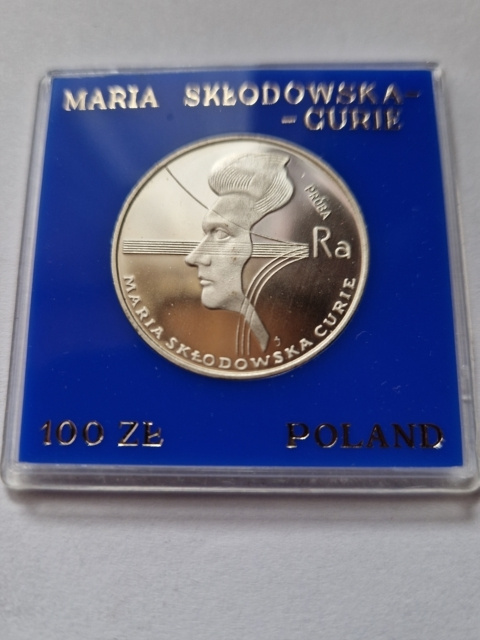 100 zł Maria Skłodowska Curie 1974 r próba