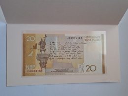 Banknot 20 zł Juliusz Słowacki 2009 r stan UNC