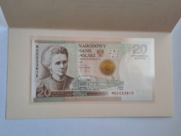 Banknot 20 zł Maria Skłodowska 2011 r stan UNC