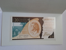 Banknot 20 zł Fryderyk Chopin 2009 r stan UNC