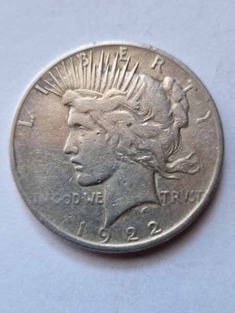 USA Dollar Peace 1922 r