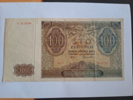 Banknot 100 złotych 1941 r seria A