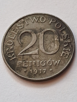 Królestwo Polskie 20 Fenigów 1917 r