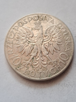 10 zł Głowa Kobiety 1933 r