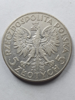 5 zł Głowa Kobiety 1933 r