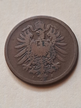 Niemcy 2 Pfenning Wilhelm I 1875 r J