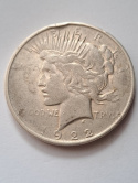 USA Dollar Peace 1922 r D