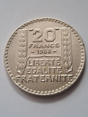 Francja 20 Franków Trzecia Repubika 1938 r