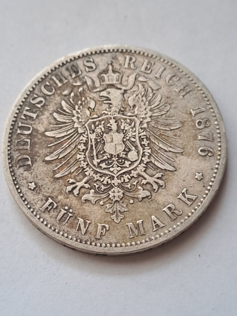 Niemcy 5 Marek Prusy 1876 r