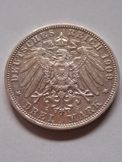 Niemcy 3 Marki Otto von Bayern 1909 r
