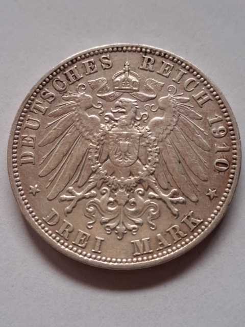 Niemcy 3 Marki Otto von Bayern 1910 r