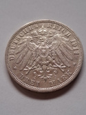 Niemcy 3 Marki Wilhelm II Prusy 1911 r