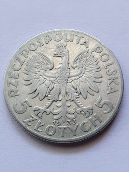 5 zł Głowa Kobiety 1933 r