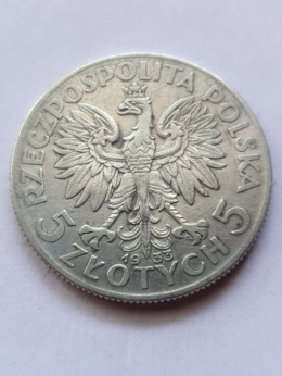 5 zł Głowa Kobiety 1933 r