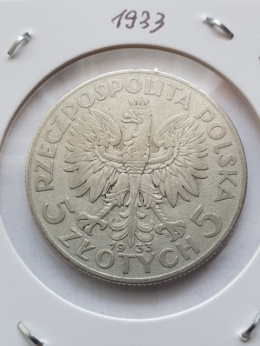 5 zł Głowa Kobiety 1933 r