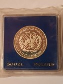 500 zł 40 Lat ONZ 1985 r zgrzewka bankowa