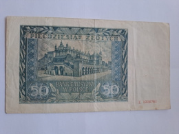 Banknot 50 złotych 1941 r seria E