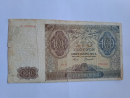 Banknot 100 złotych 1941 r seria A