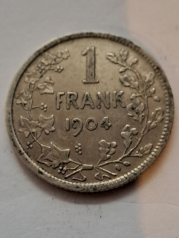 Belgia 1 Frank Leopold II 1904 r