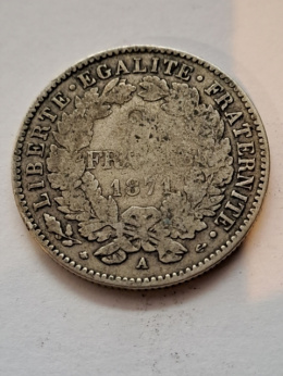 Francja 2 Franki Trzecia Republika 1871 r