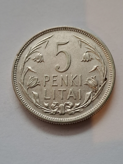 Litwa 5 Penki Litai 1925 r