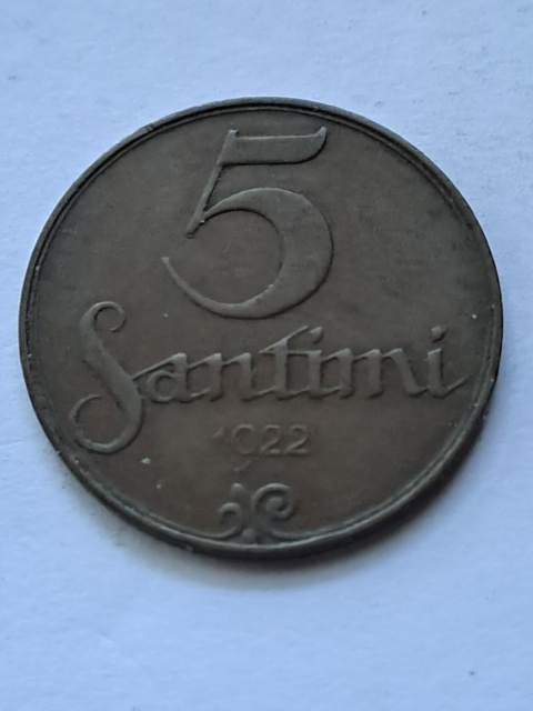 Łotwa 5 Santimi 1922 r