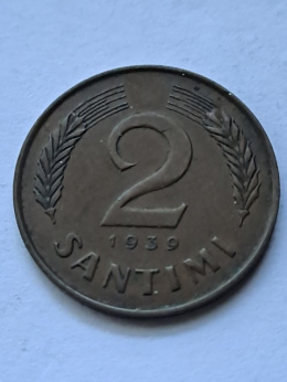 Łotwa 2 Santimi 1939 r