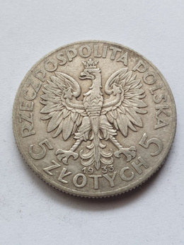 5 zł Głowa Kobiety 1933 r